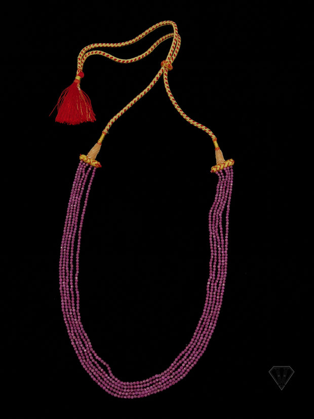 Natural Ruby Bead Necklace