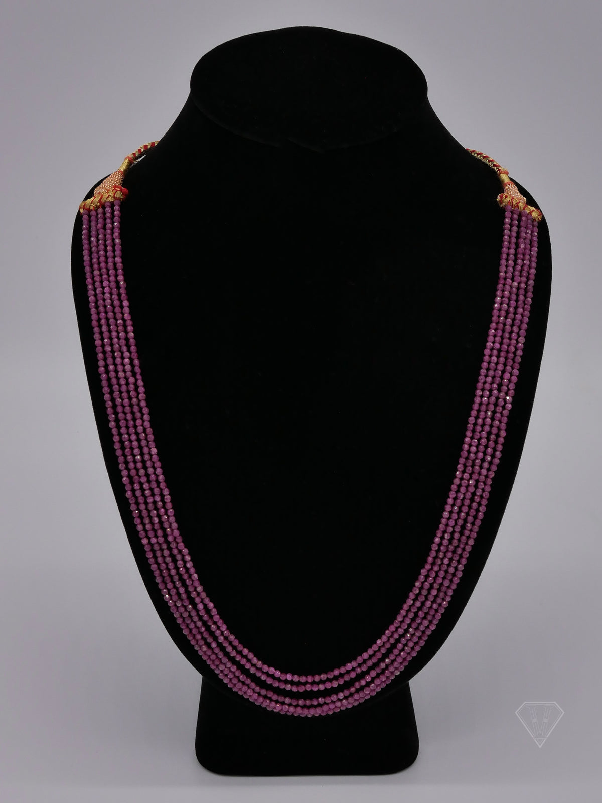 Natural Ruby Bead Necklace